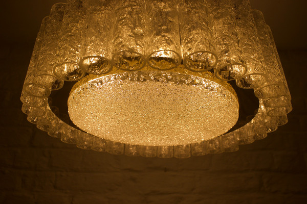 Blown glass ceiling chandelier
