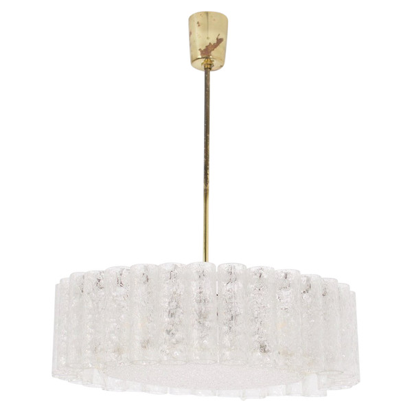Blown glass ceiling chandelier