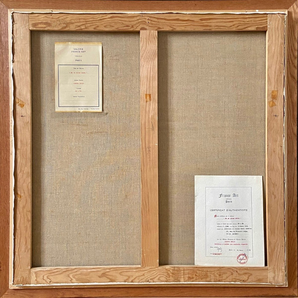 Daniel Gelis (né En 1942), Tableau Années 1970 "nu Au Divan Rouge".