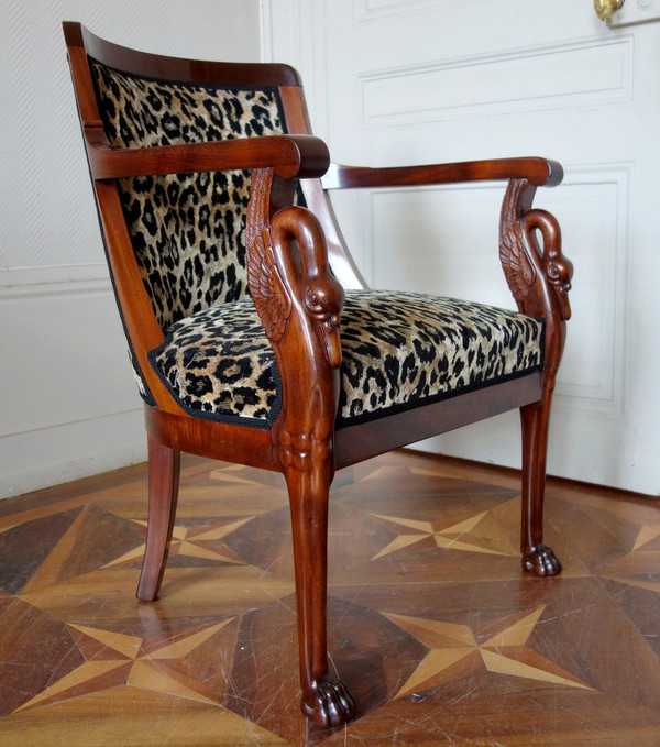 Mobilier De Salon, Suite De 4 Fauteuils Gondoles d'époque Consulat Par Jacob Frères