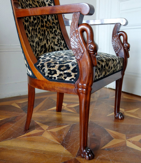 Mobilier De Salon, Suite De 4 Fauteuils Gondoles d'époque Consulat Par Jacob Frères