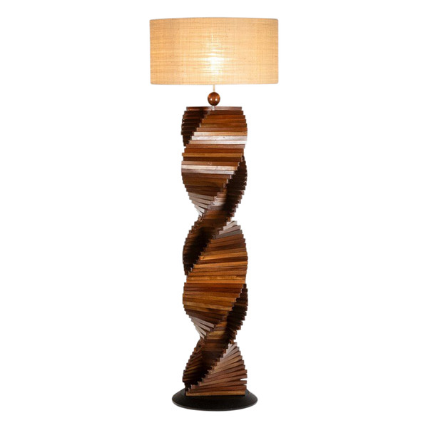 Base lampada scultorea in legno. Anni '80