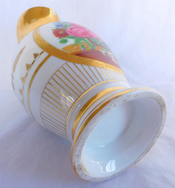 Lavabo De Toilette En Porcelaine De Paris : Aiguière & Son Bassin d'époque Empire Restauration