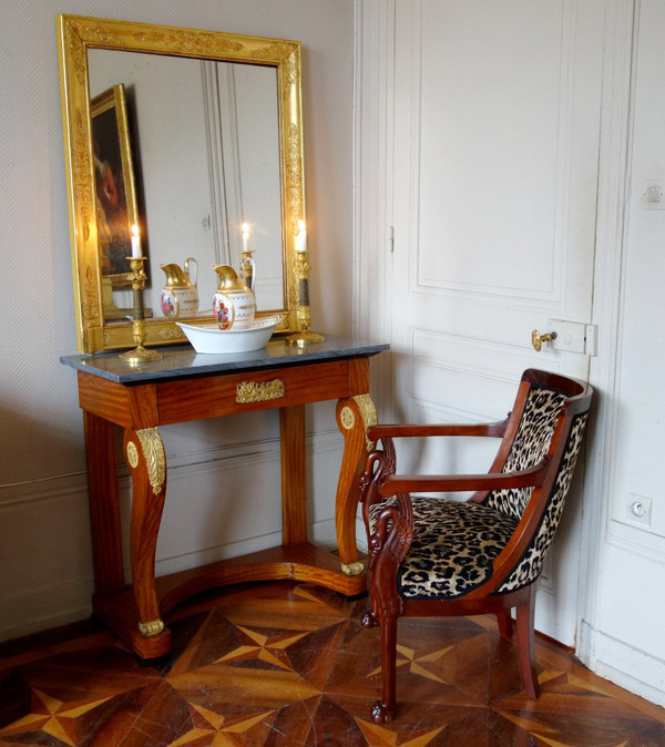 Lavabo De Toilette En Porcelaine De Paris : Aiguière & Son Bassin d'époque Empire Restauration
