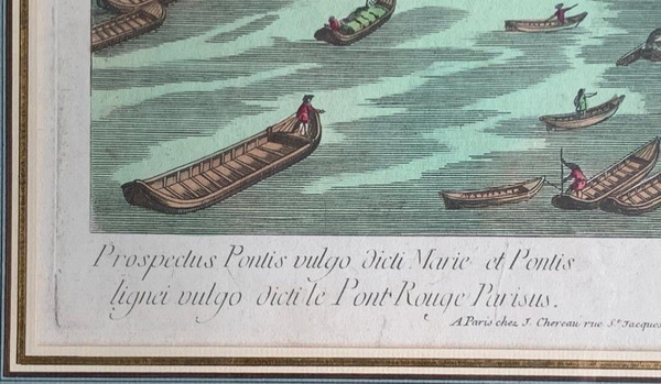 Vue d'Optique Représentant Le Pont Marie Et Le Pont Rouge à Paris