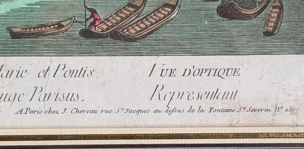 Vue d'Optique Représentant Le Pont Marie Et Le Pont Rouge à Paris