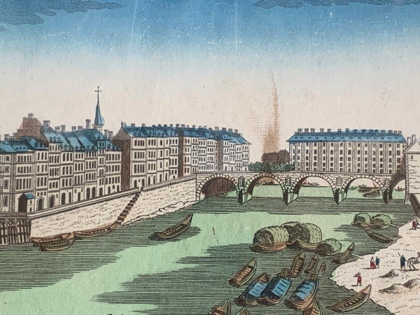 Vue d'Optique Représentant Le Pont Marie Et Le Pont Rouge à Paris