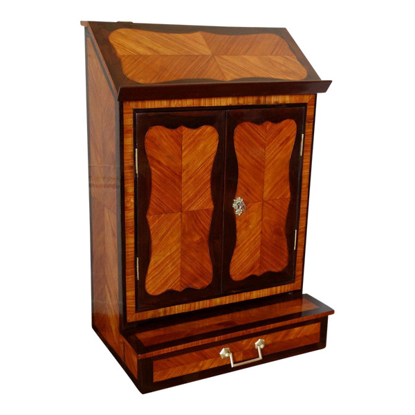 Louis XV period Rosewood and Amaranth Oratory or Prie Dieu cabinet