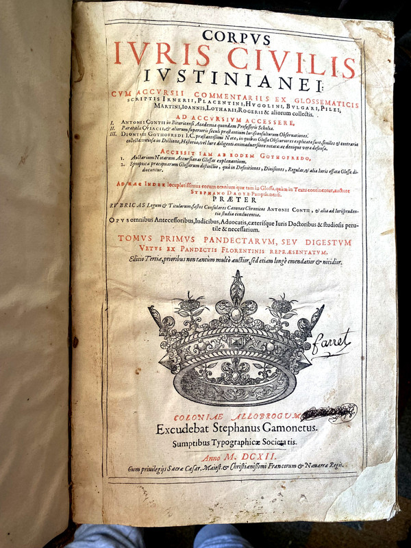 3 Werke im Folioformat aus Hirschleder, gedruckt 1612 in Köln von Stéphanus Gamonetus