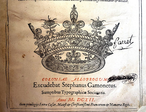 3 Werke im Folioformat aus Hirschleder, gedruckt 1612 in Köln von Stéphanus Gamonetus