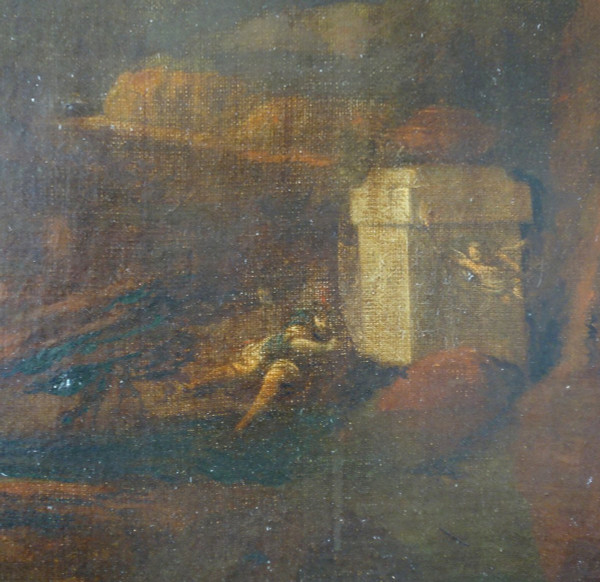 Ecole Flamande De La Fin 17e Ou Début 18e Siècle, Paysage De La Campagne Romaine Hst 87x74cm