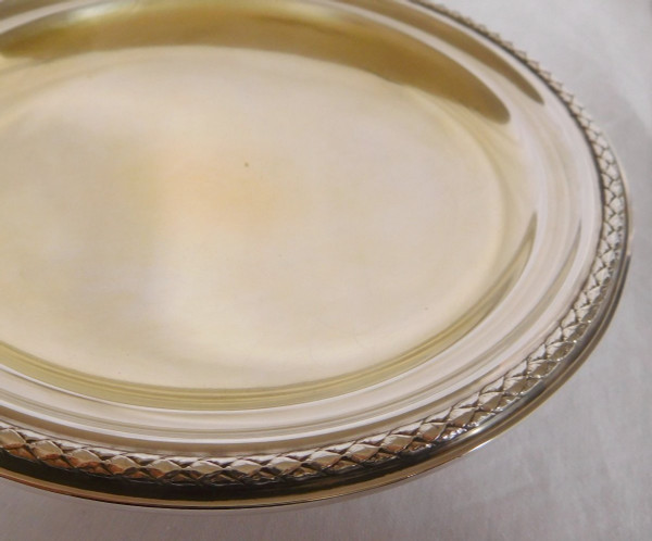 Pair of Louis XVI Style Presentation Plates, Sterling Silver, Minerve Marked