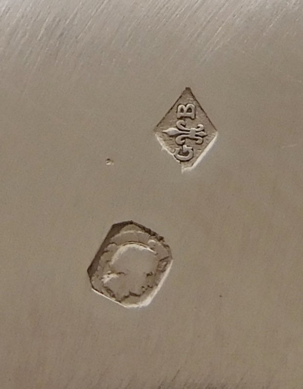 Pair of Louis XVI Style Presentation Plates, Sterling Silver, Minerve Marked