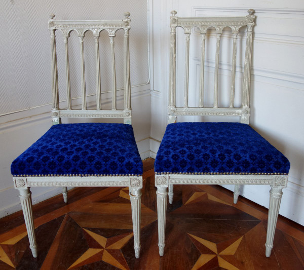 Set di 6 sedie da pranzo d'epoca Luigi XVI, modello Colonette di Jacob