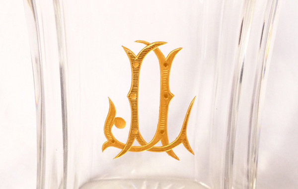 Grande Carafe à Cognac / Carafe à Whisky En Cristal De Baccarat, Monogramme JL