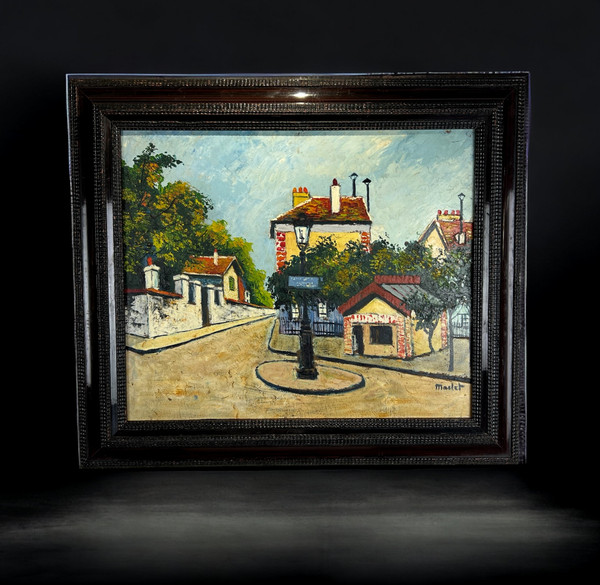 MACLET ELISÉE (1881/1962) GEMÄLDE/ÖL AUF KARTON „REVERBERE IN MONTMARTRE