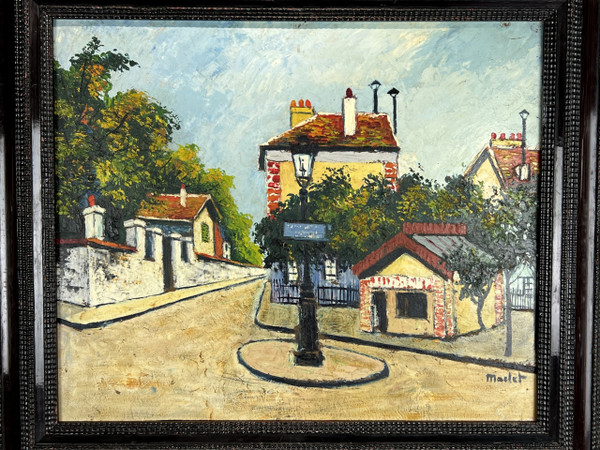 MACLET ELISÉE (1881/1962) GEMÄLDE/ÖL AUF KARTON „REVERBERE IN MONTMARTRE