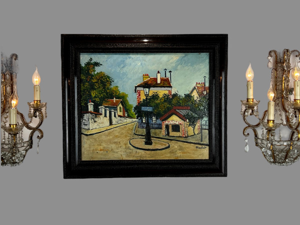 MACLET ELISÉE (1881/1962) GEMÄLDE/ÖL AUF KARTON „REVERBERE IN MONTMARTRE