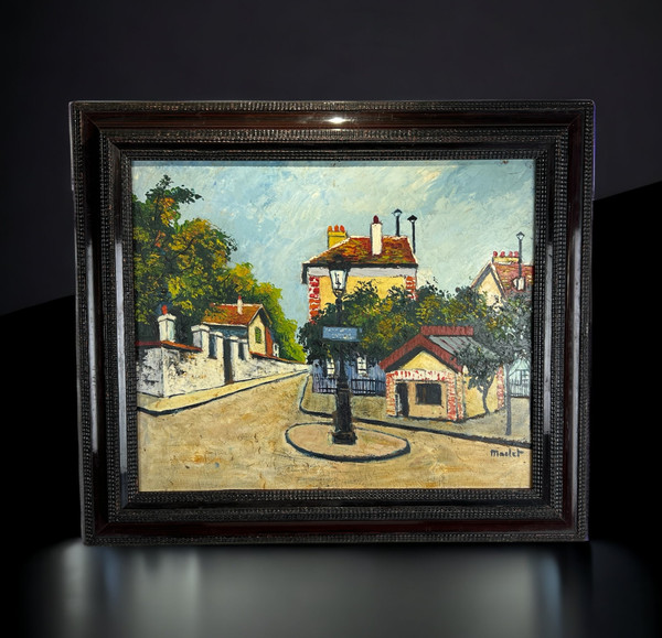 MACLET ELISÉE (1881/1962) GEMÄLDE/ÖL AUF KARTON „REVERBERE IN MONTMARTRE