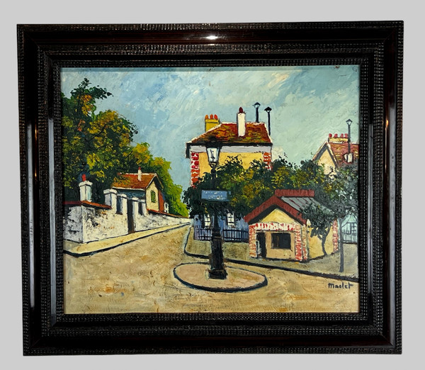 MACLET ELISÉE (1881/1962) GEMÄLDE/ÖL AUF KARTON „REVERBERE IN MONTMARTRE