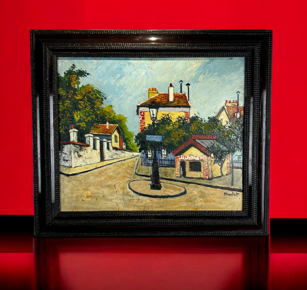 MACLET ELISÉE (1881/1962) GEMÄLDE/ÖL AUF KARTON „REVERBERE IN MONTMARTRE