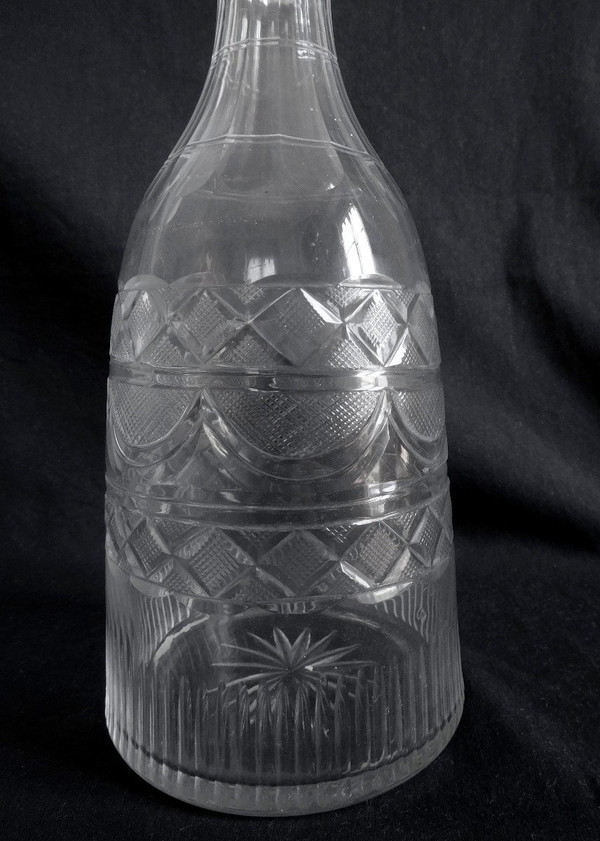 Le Creusot : Carafe à Vin / Carafe à Whisky Taillée, époque Empire Restauration Vers 1830