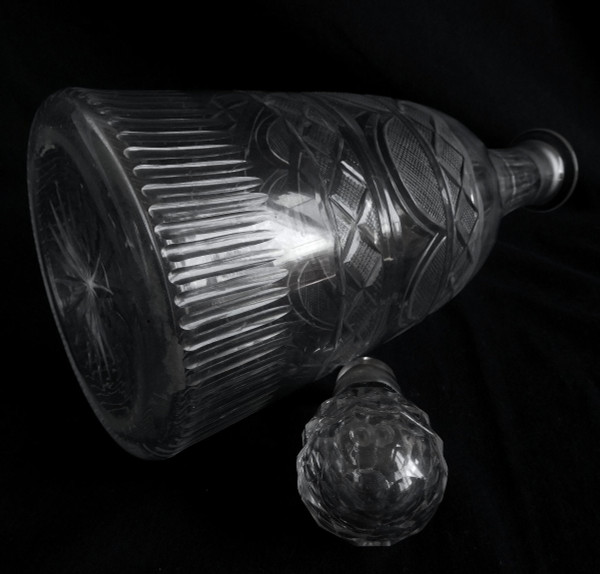 Le Creusot : Carafe à Vin / Carafe à Whisky Taillée, époque Empire Restauration Vers 1830