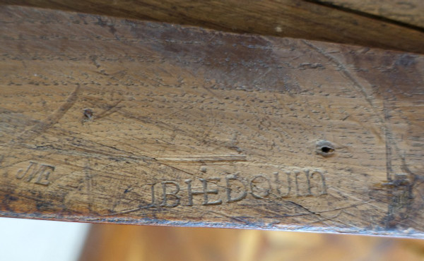 Jb Hedouin : Cassettone in palissandro d'epoca Luigi XV, 1750 circa - Timbrato