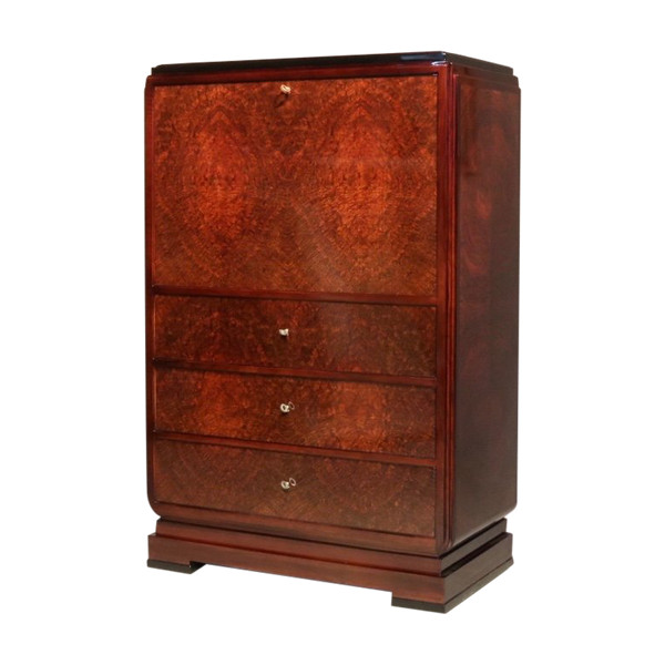 Art Deco secretary signed
