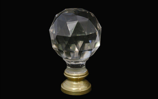 Boule Escalier, XIXème, Cristal, Bronze