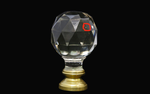 Boule Escalier, XIXème, Cristal, Bronze
