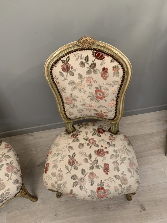 Pair Of Louis XV Style Chairs XIXth Century