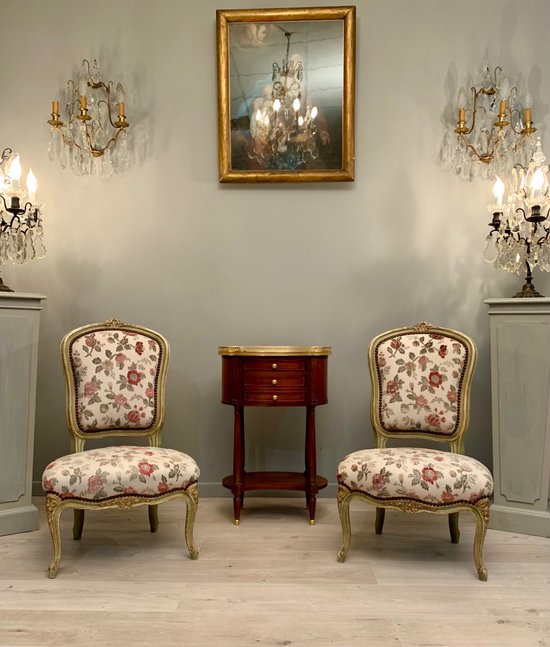 Pair Of Louis XV Style Chairs XIXth Century