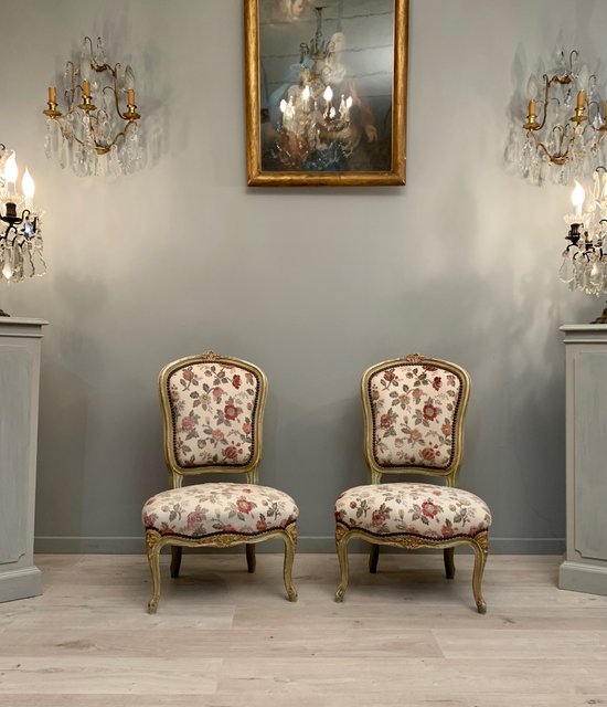 Pair Of Louis XV Style Chairs XIXth Century