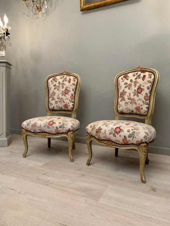 Pair Of Louis XV Style Chairs XIXth Century