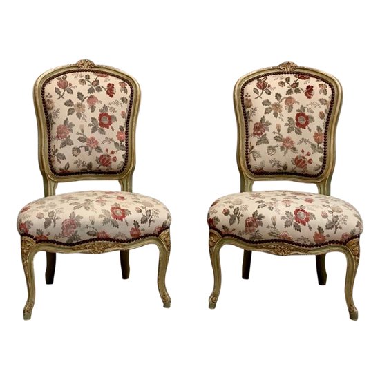 Pair Of Louis XV Style Chairs XIXth Century