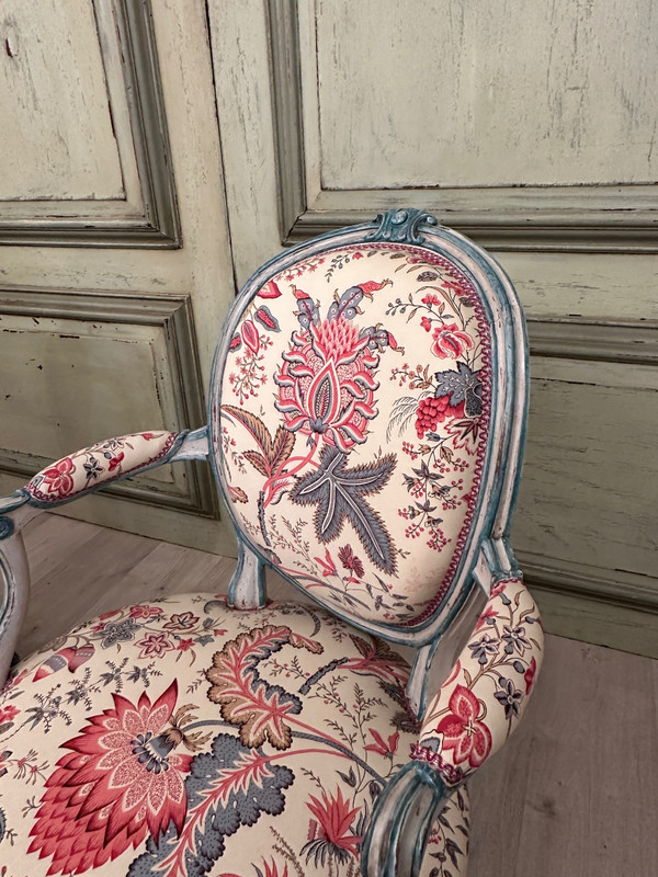 Georges Jacob, Paire De Fauteuils Cabriolet Estampillés d'Epoque Transition Vers 1770