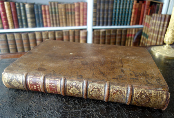 Historisches Wörterbuch von Moreri, 4 Bände in Folio-Ausgabe, von 1707 bis zum schönen Einband – Zeit Ludwigs XIV