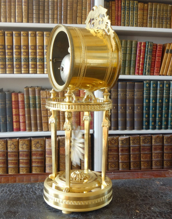 Return from Egypt Clock In Gilt Bronze, Blue Enamel - Consulate Period Circa 1800