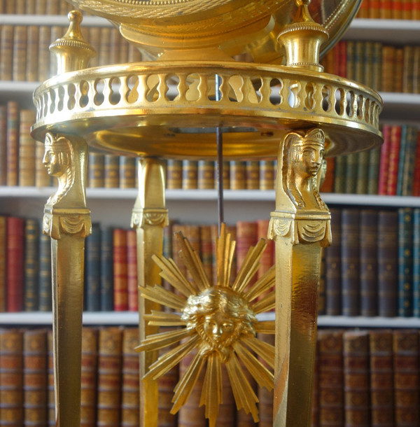 Return from Egypt Clock In Gilt Bronze, Blue Enamel - Consulate Period Circa 1800