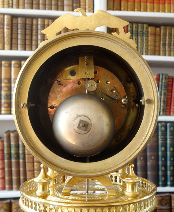 Return from Egypt Clock In Gilt Bronze, Blue Enamel - Consulate Period Circa 1800
