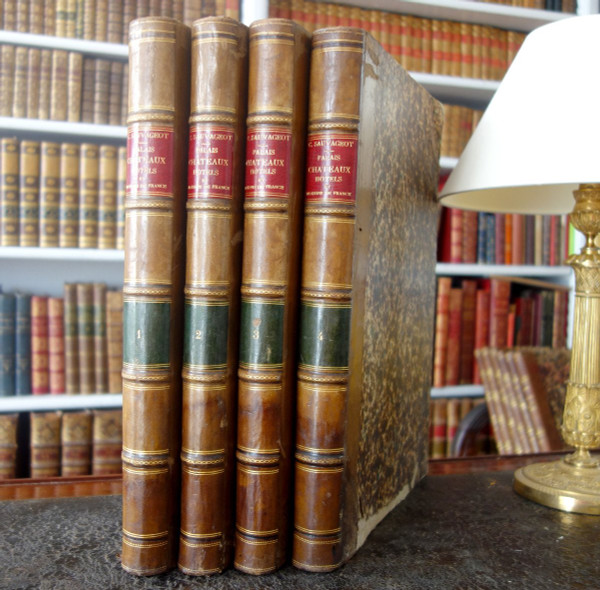 Cl. Sauvageot‎ ‎palais Châteaux Hotels & Häuser in Frankreich vom 15. bis 18. Jahrhundert 4 Bände in Folio
