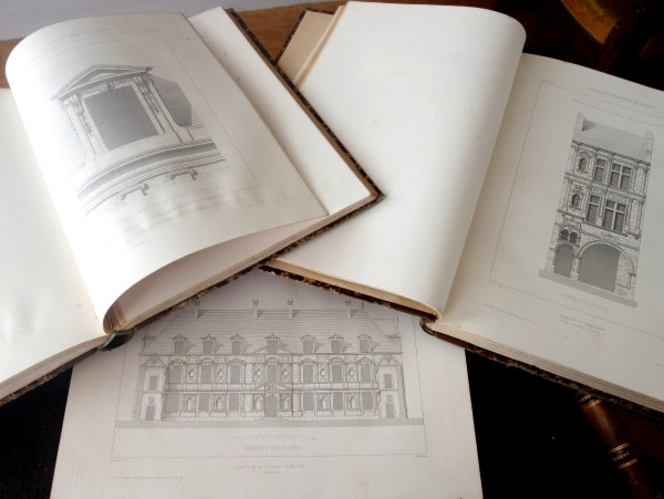 Cl. Sauvageot‎ ‎palais Châteaux Hotels & Häuser in Frankreich vom 15. bis 18. Jahrhundert 4 Bände in Folio