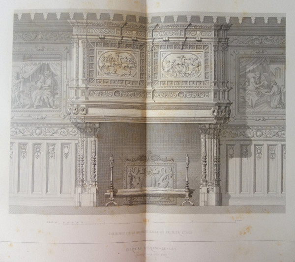 Cl. Sauvageot‎ ‎palais Châteaux Hotels & Häuser in Frankreich vom 15. bis 18. Jahrhundert 4 Bände in Folio