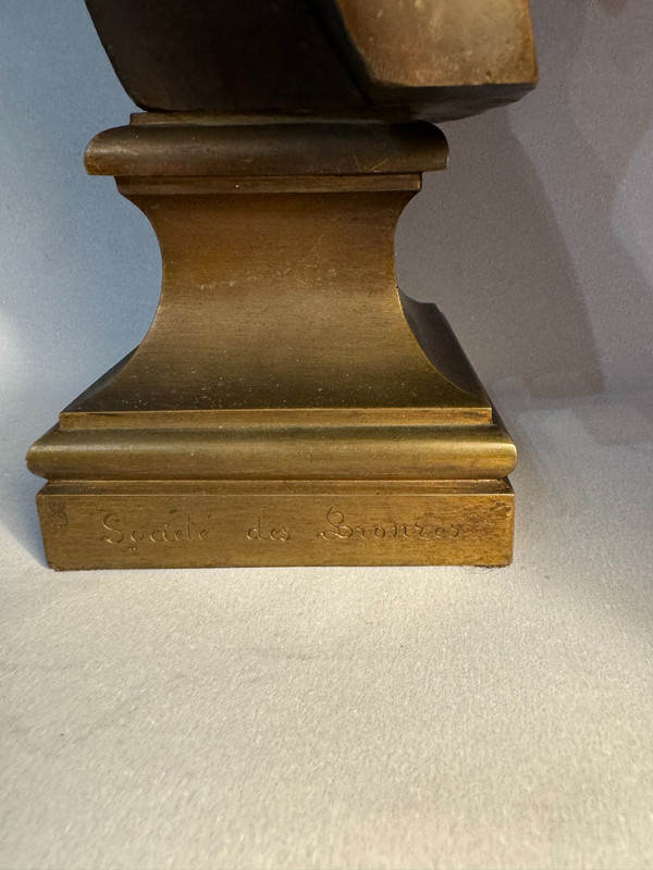 LUCIUS VERUS, busto in bronzo dell'imperatore romano