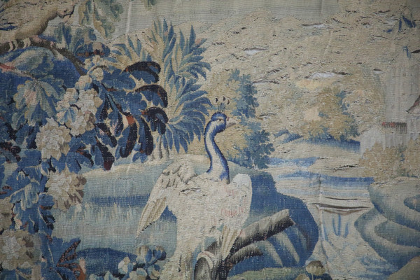 Aubusson tapestry, verdure aux oiseaux, 18th century.