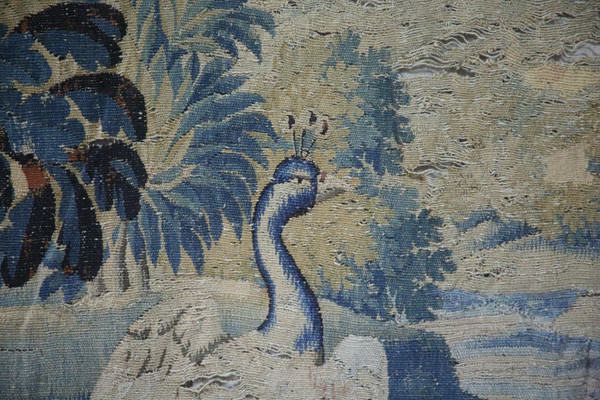Aubusson tapestry, verdure aux oiseaux, 18th century.