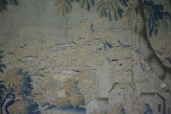 Aubusson tapestry, verdure aux oiseaux, 18th century.