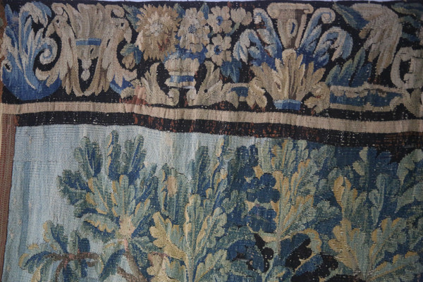 Aubusson tapestry, verdure aux oiseaux, 18th century.