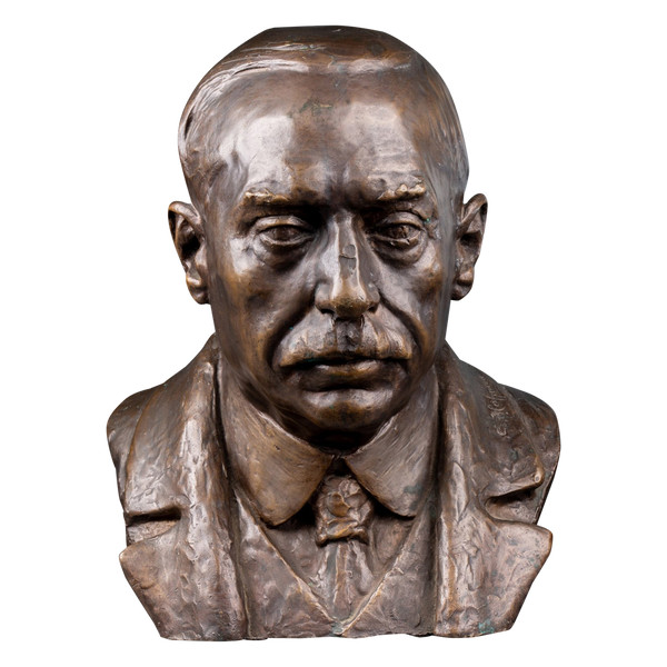 Buste de Georges Clémenceau (1841 - 1929), sculpté et signé par Charles Hofman (1896 - 1965)